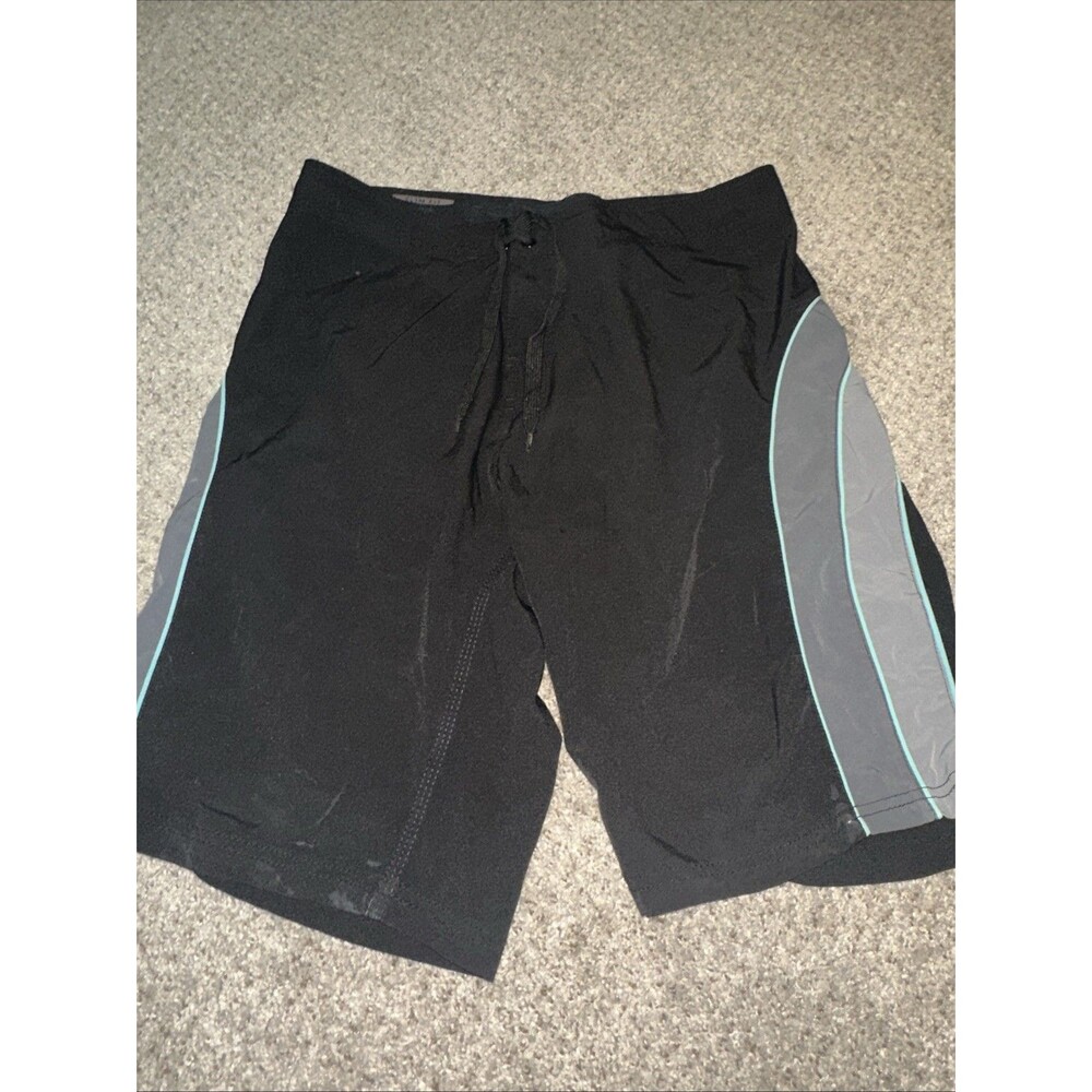 BKE Sport Men’s Swim Trunks Size 38/22 Black Drawstring Board Shorts Slim Fit